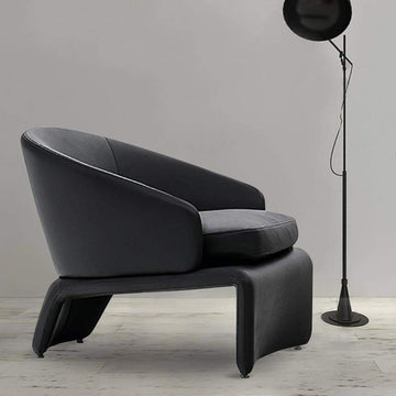 Modern Accent Chair Microfiber Leather Upholstered Deep Gray Chair-Richsoul-Chairs & Recliners,Furniture,Living Room Furniture